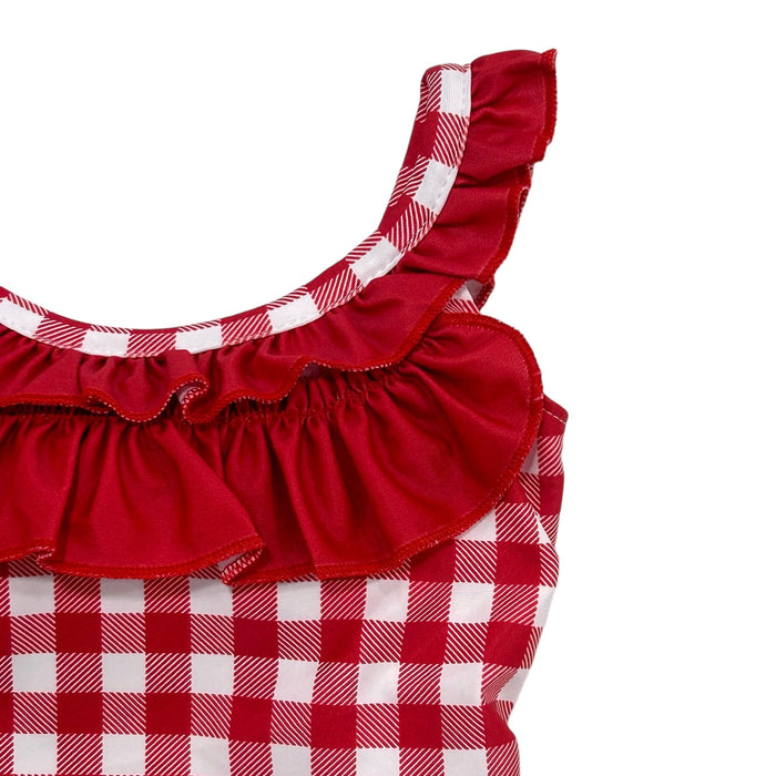 Bow Back Swimsuit - Red Gingham - Sugar Bee Clothing