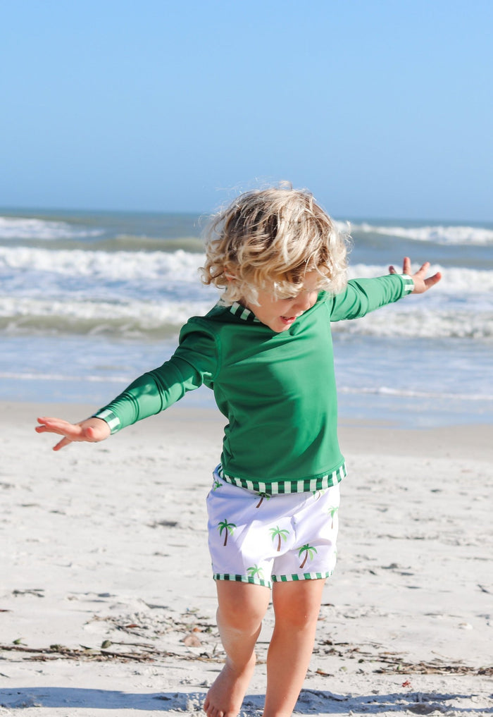 Rashguard - Green Gingham - Sugar Bee Clothing