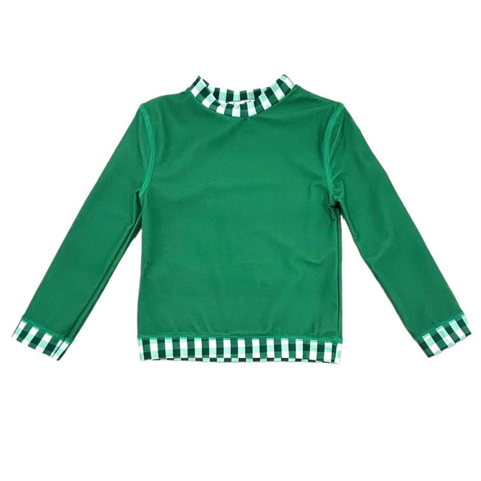 Rashguard - Green Gingham - Sugar Bee Clothing