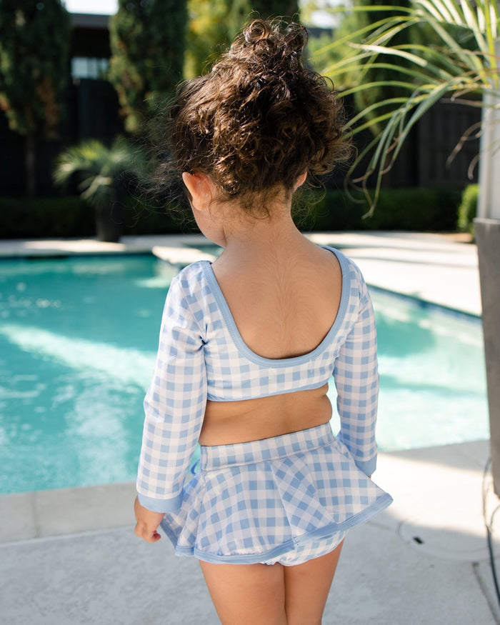 ***PREORDER***Skirt Bikini - Blue Gingham - Sugar Bee Clothing
