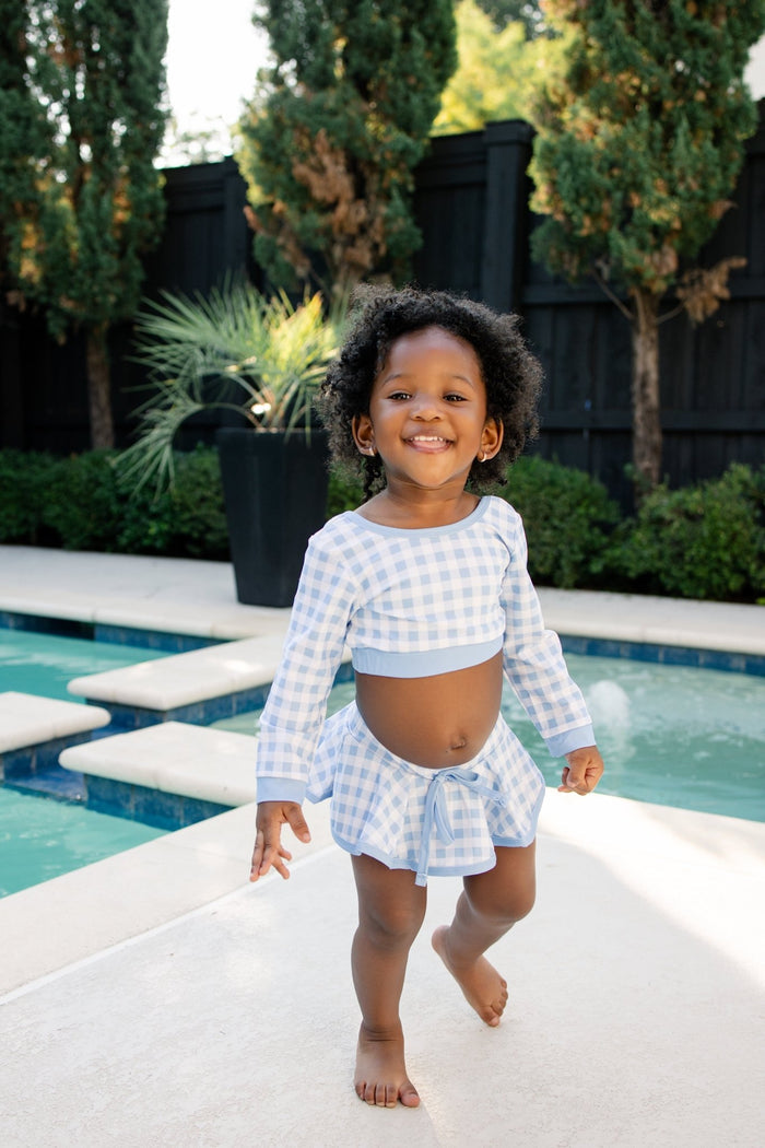 ***PREORDER***Skirt Bikini - Blue Gingham - Sugar Bee Clothing