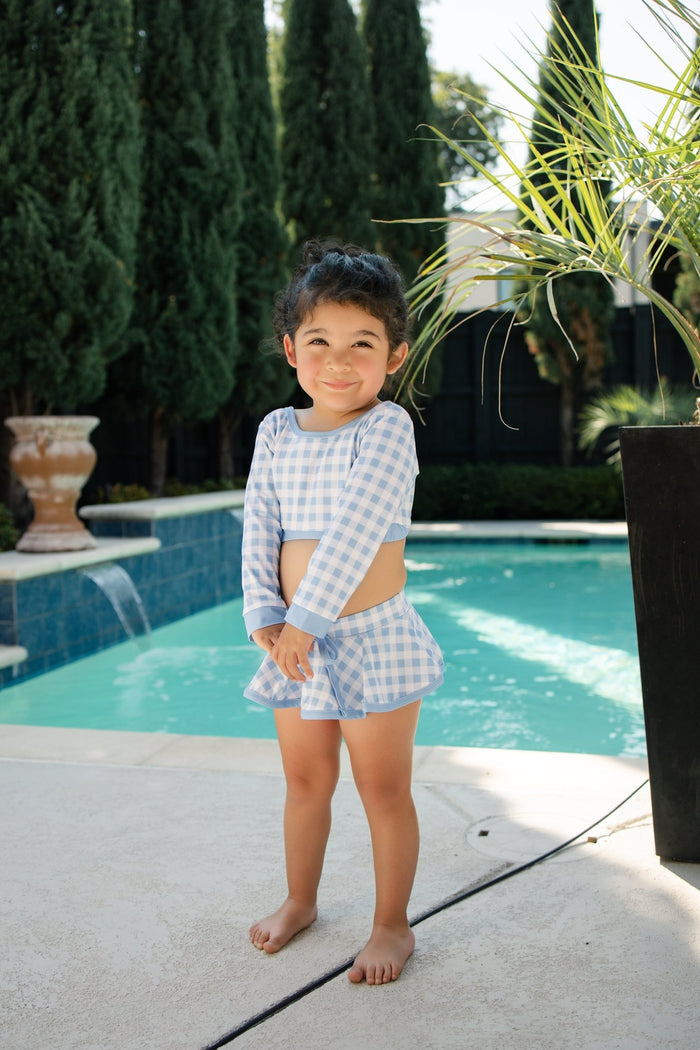 ***PREORDER***Skirt Bikini - Blue Gingham - Sugar Bee Clothing