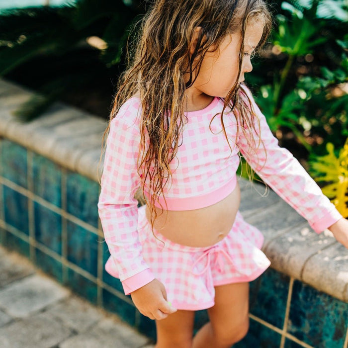 Skirt Bikini - Pink Gingham - Sugar Bee Clothing