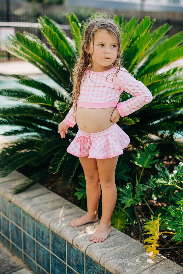Skirt Bikini - Pink Gingham - Sugar Bee Clothing