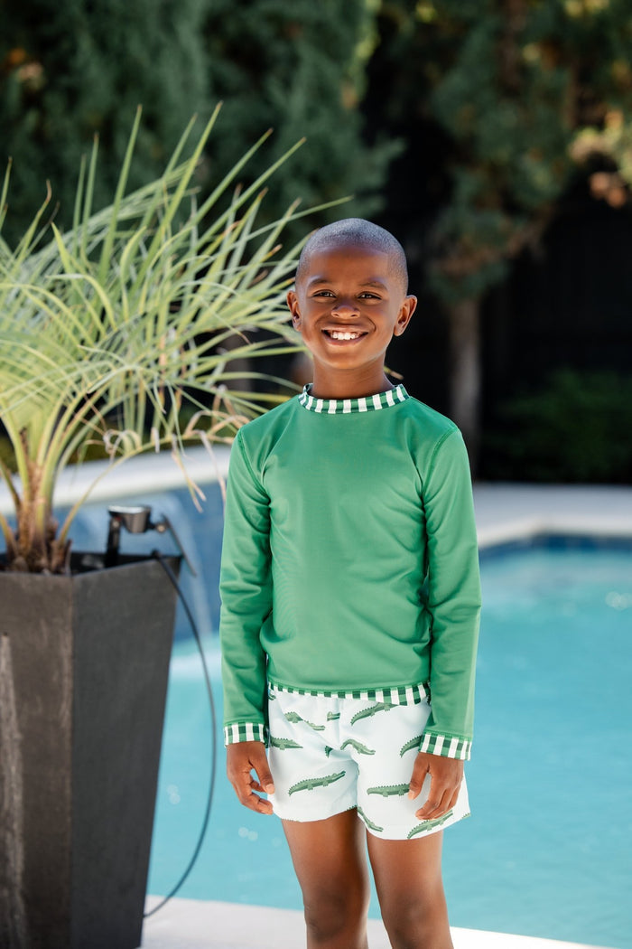 Swim Shorts - Blue Alligator - Sugar Bee Clothing