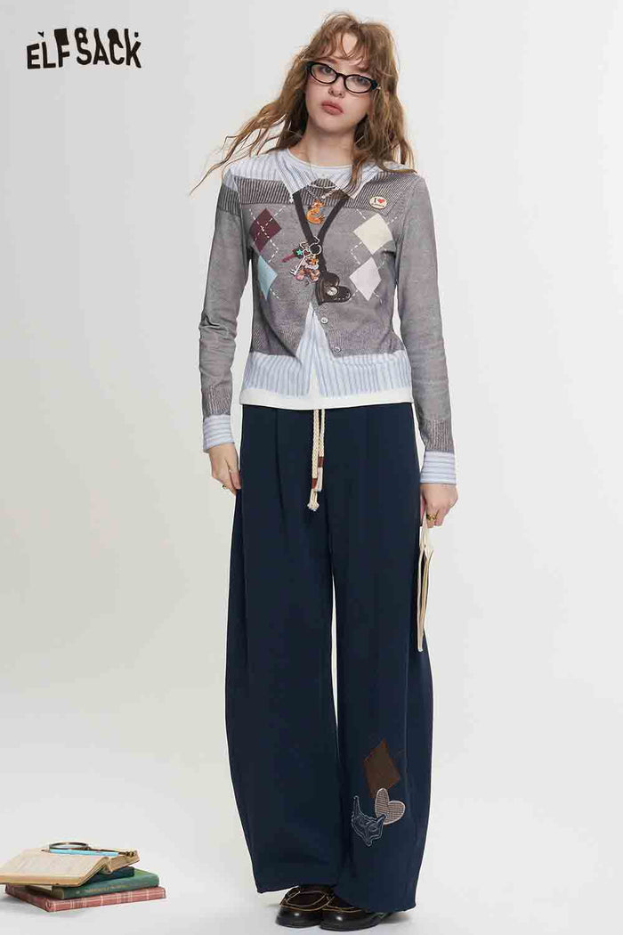 Preppy Fun Island Print Casual Pants