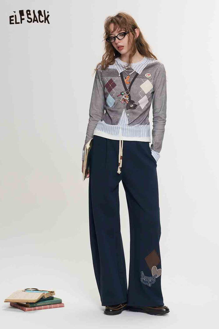 Preppy Fun Island Print Casual Pants