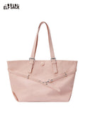 ELFSACK PU Structured Base Spacious Minimalist Design Tote