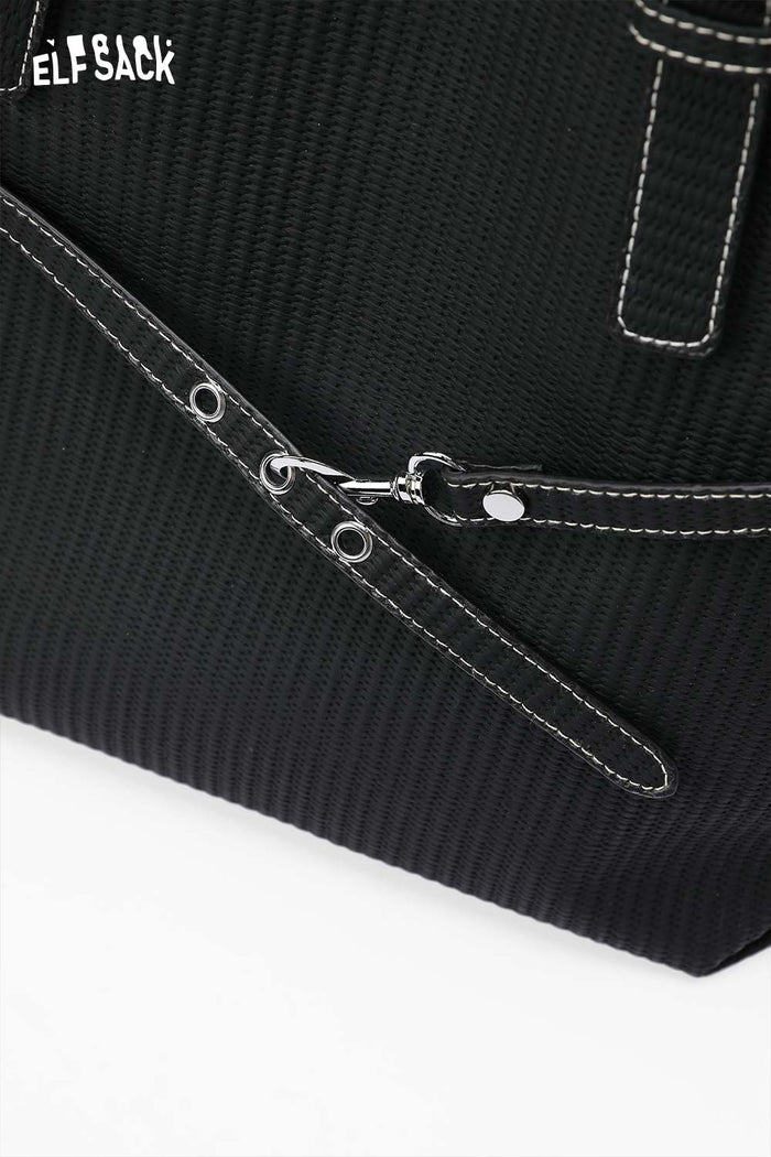 ELFSACK PU Structured Base Spacious Minimalist Design Tote