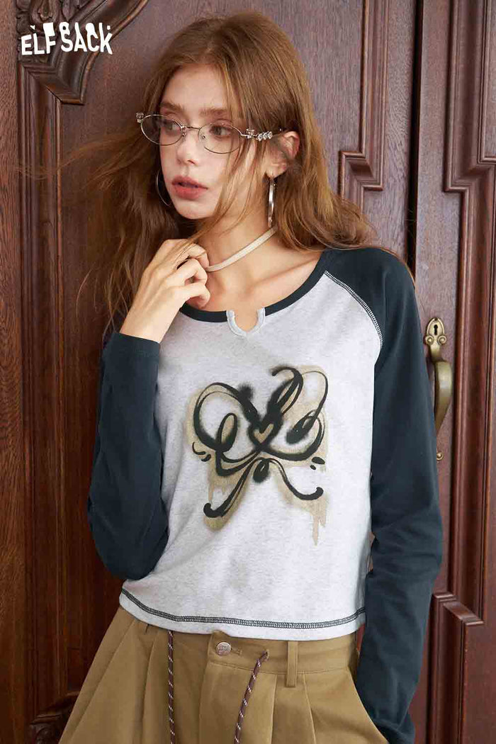 Raglan Long Sleeve Graphic Tee