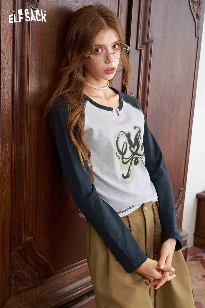 Raglan Long Sleeve Graphic Tee