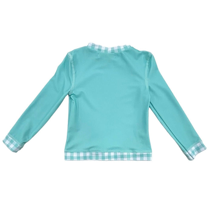 Rashguard - Turquoise Gingham - Sugar Bee Clothing