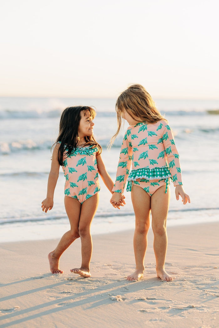 Rashguard Tankini - Sea Turtles - Sugar Bee Clothing