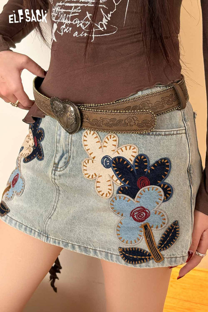 ELFSACK Retro Heart Belt Y2K Waist Chain