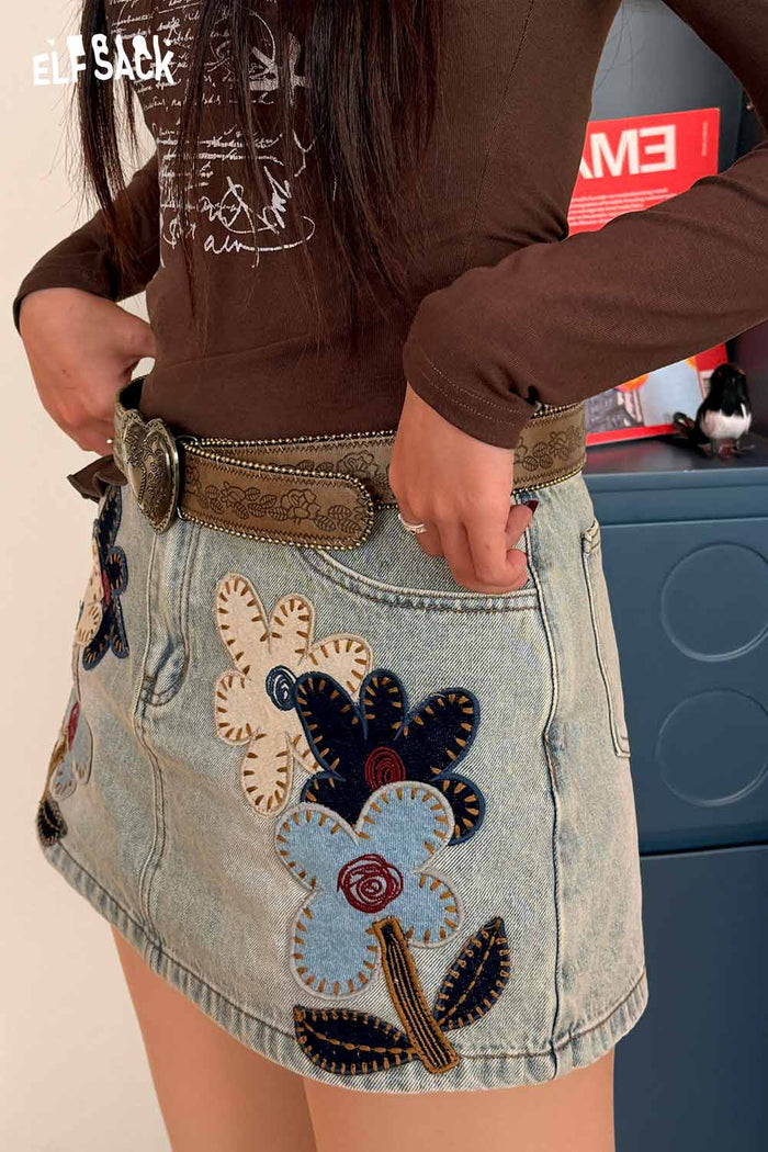 ELFSACK Retro Heart Belt Y2K Waist Chain
