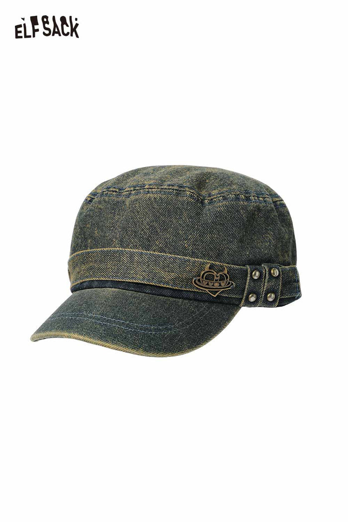 ELFSACK Retro Washed Denim Cadet Hat