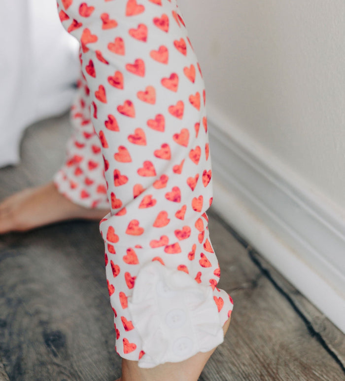 Ruffle Buttflap - Mosaic Hearts - Sugar Bee Clothing