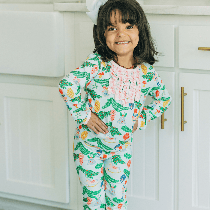 Ruffle Buttflap Pajamas - Nutcracker Holiday Lounge - Sugar Bee Clothing