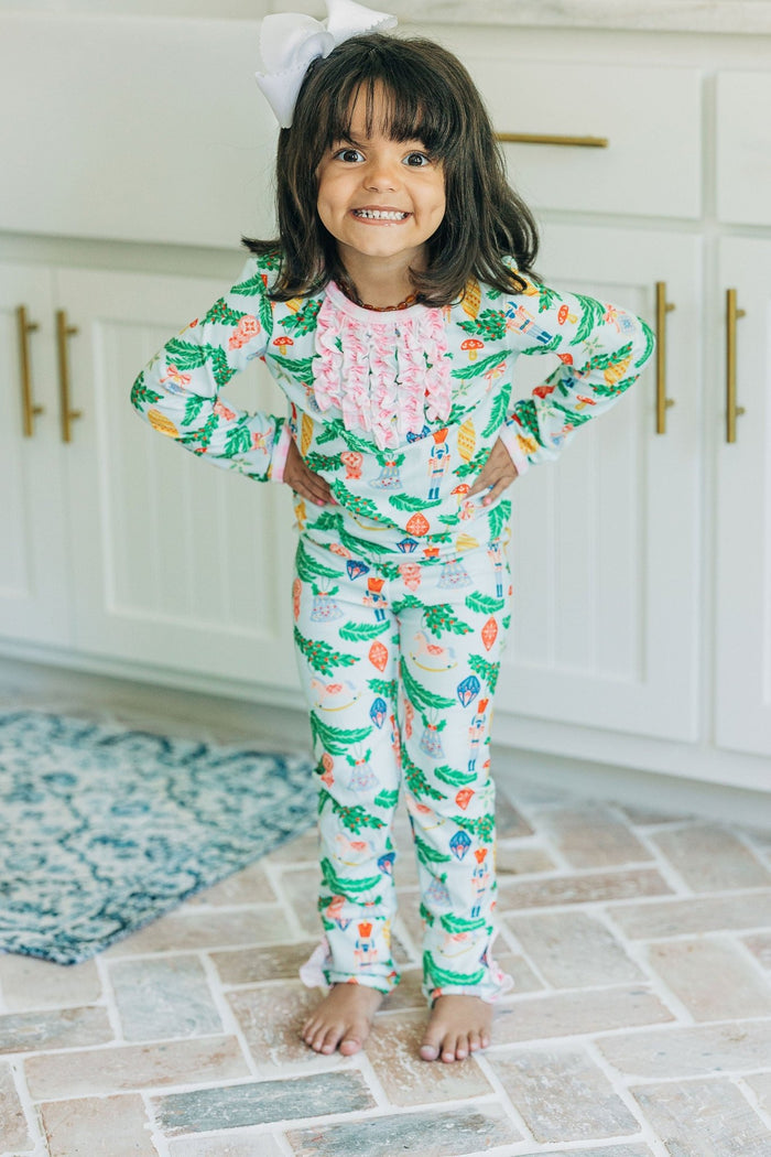 Ruffle Buttflap Pajamas - Nutcracker Holiday Lounge - Sugar Bee Clothing