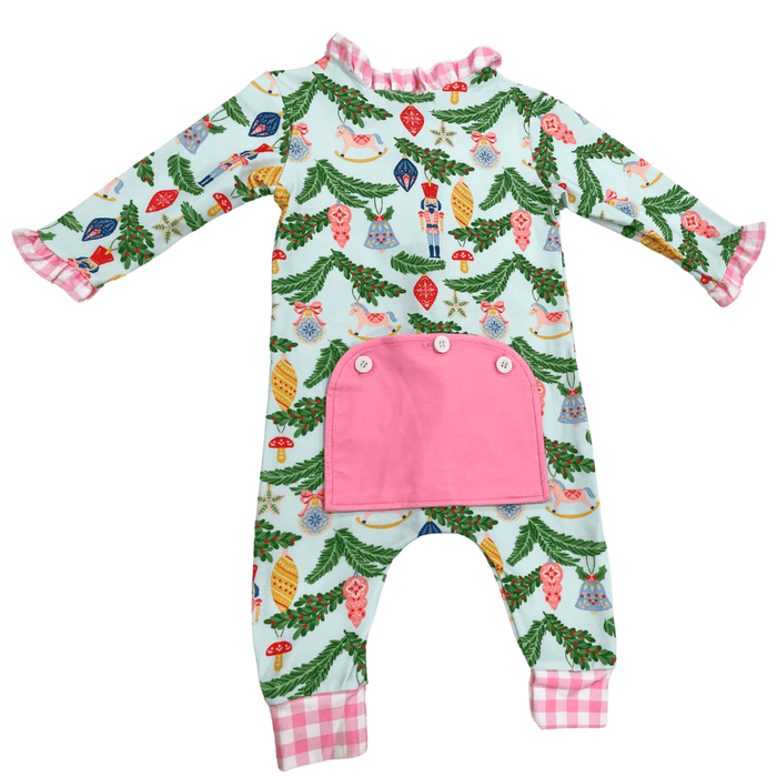 Ruffle Buttflap Pajamas - Nutcracker Holiday Lounge - Sugar Bee Clothing