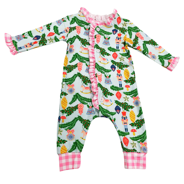 Ruffle Buttflap Pajamas - Nutcracker Holiday Lounge - Sugar Bee Clothing