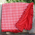 Swim Towel - Red Gingham - Sugar Bee Clothing
