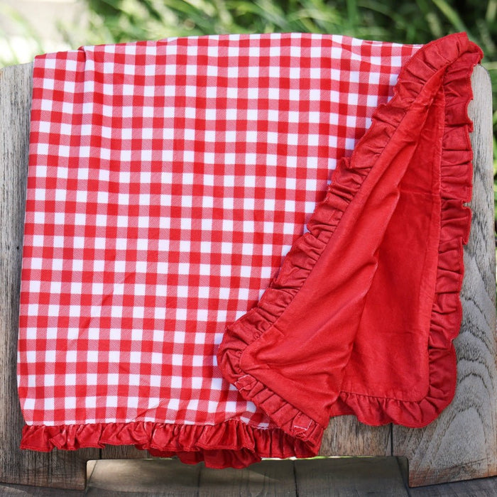 Swim Towel - Red Gingham - Sugar Bee Clothing