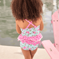 Ruffle Tankini - Bougainvillea - Sugar Bee Clothing