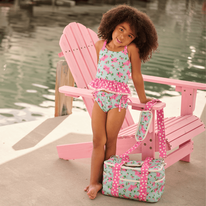 Ruffle Tankini - Bougainvillea - Sugar Bee Clothing