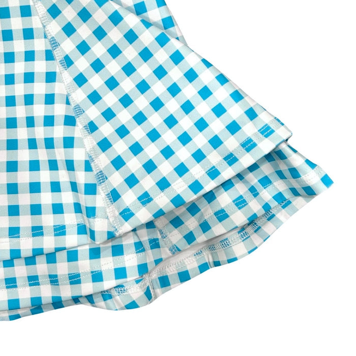 Ruffle Tennis Dress - Blue Gingham - Sugar Bee Clothing