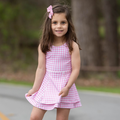 Ruffle Tennis Dress - Pink Gingham