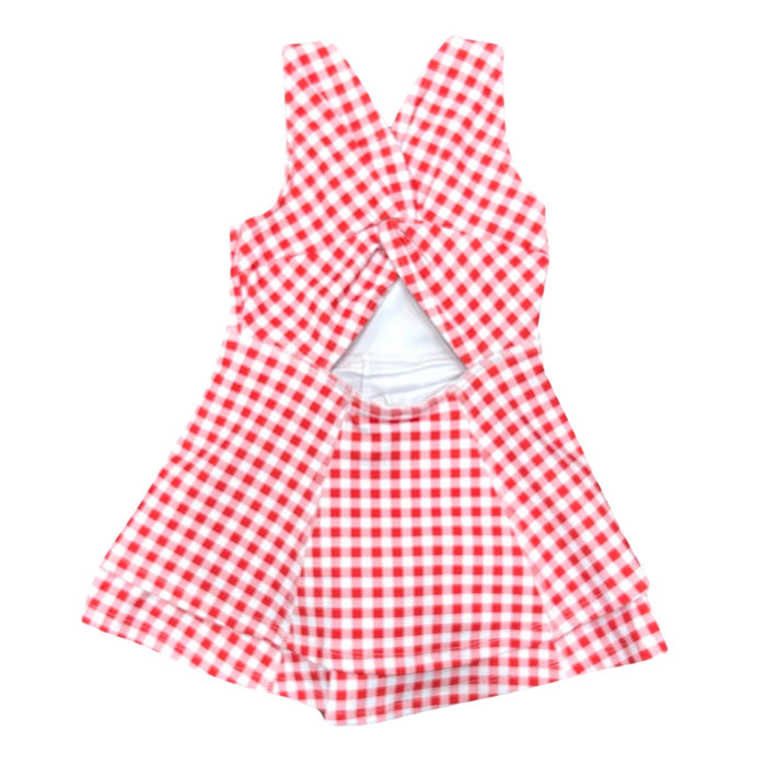 Ruffle Tennis Dress - Red Gingham - Sugar Bee Clothing