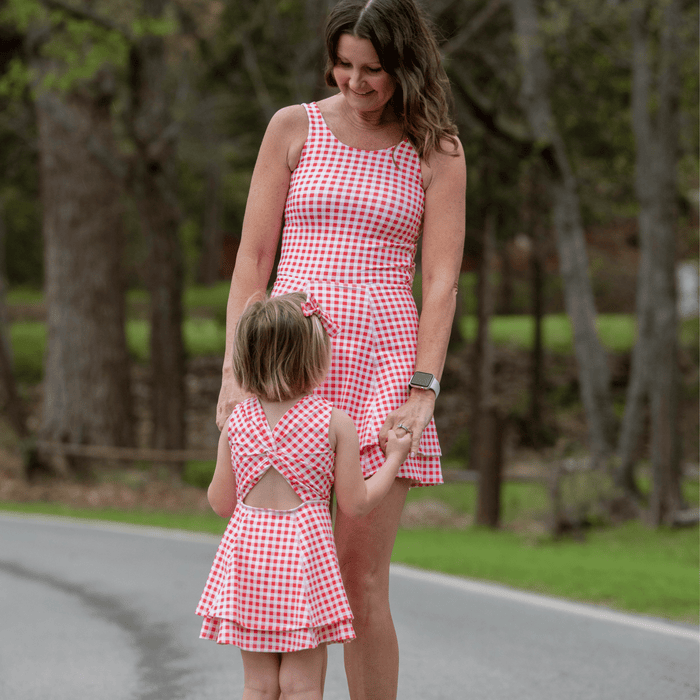 Ruffle Tennis Dress - Red Gingham - Sugar Bee Clothing