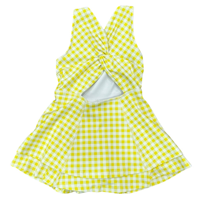 Ruffle Tennis Dress - Yellow Gingham - Sugar Bee Clothing