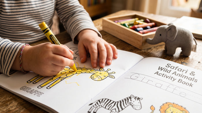 Safari & Wild Animals: Trace, Write & Color (50+ Pages) Printable Activity Book