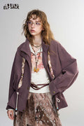 Short Jacket with Lace Hem