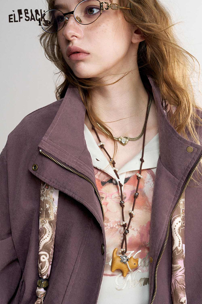 Short Jacket with Lace Hem