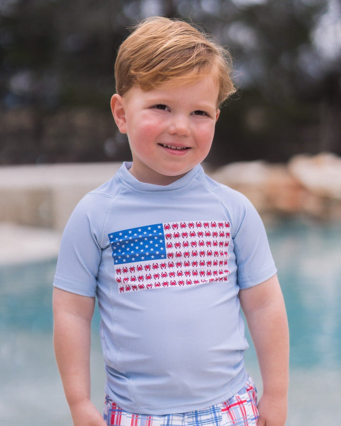 Short Sleeve Rashguard - Coastal Crab - Sugar Bee Clothing