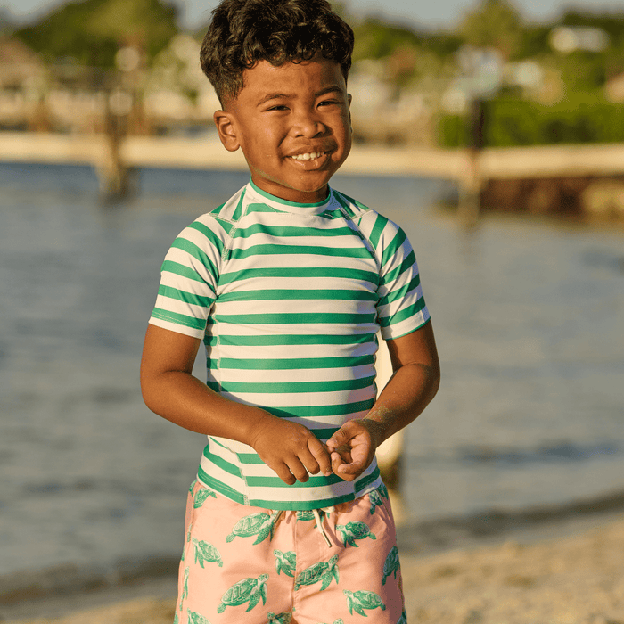 Short Sleeve Rashguard - Sea Turtle Green - Sugar Bee Clothing