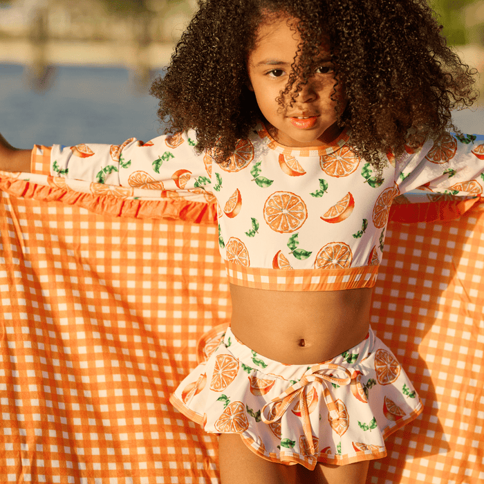 Skirt Bikini - Oranges - Sugar Bee Clothing