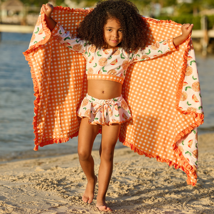 Skirt Bikini - Oranges - Sugar Bee Clothing
