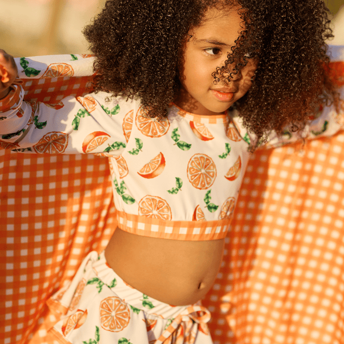 Skirt Bikini - Oranges - Sugar Bee Clothing