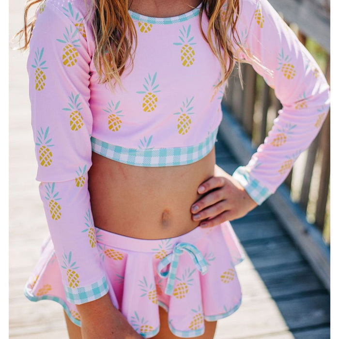 Skirt Bikini - Pink Pineapples - Sugar Bee Clothing