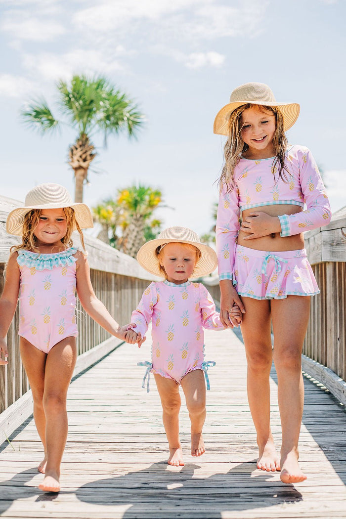 Skirt Bikini - Pink Pineapples - Sugar Bee Clothing
