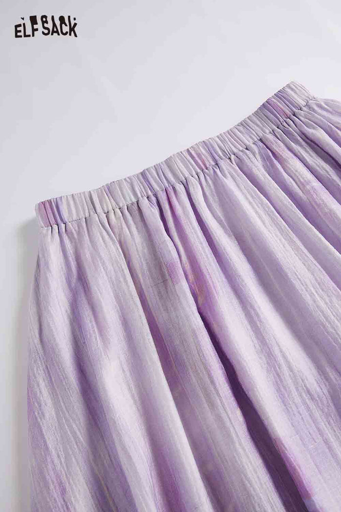 ELFSACK Sleeveless Tie-Back Top and Chiffon Skirt Set