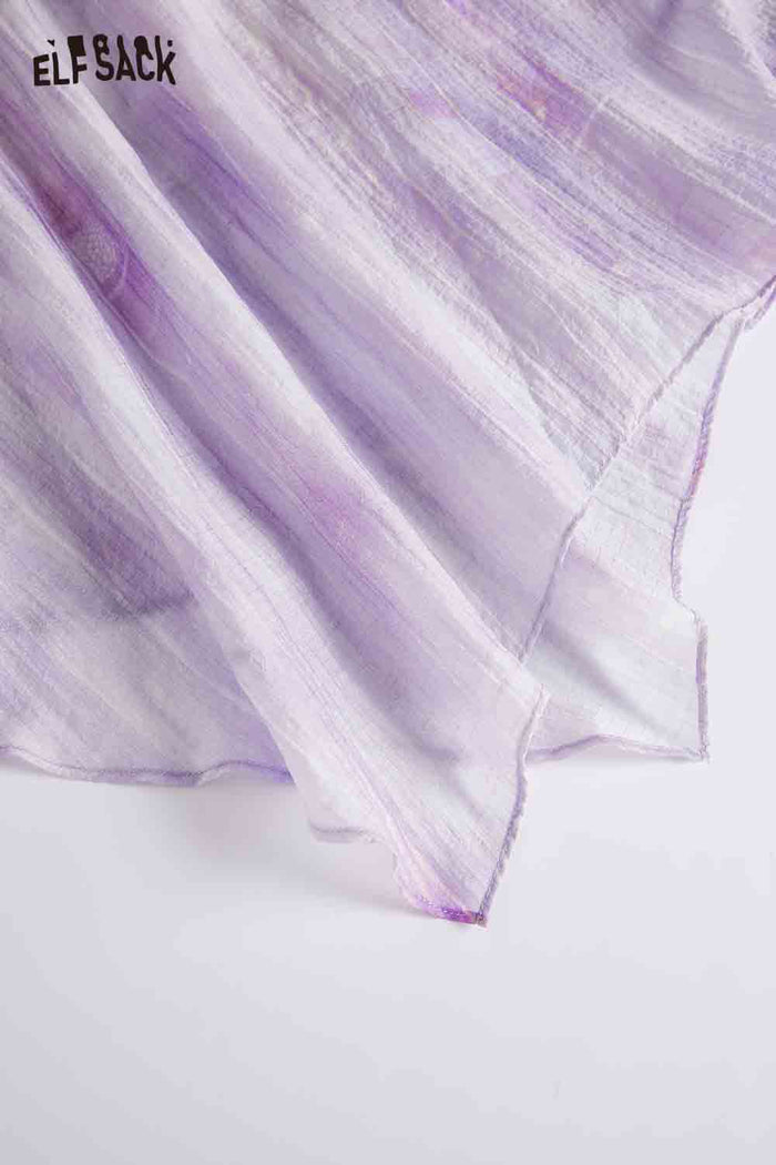ELFSACK Sleeveless Tie-Back Top and Chiffon Skirt Set
