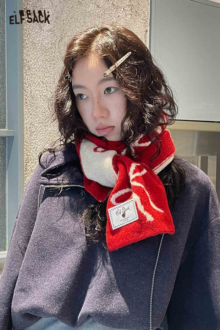 ELFSACK Soft Bow Graphic Neck Warmer Accessory