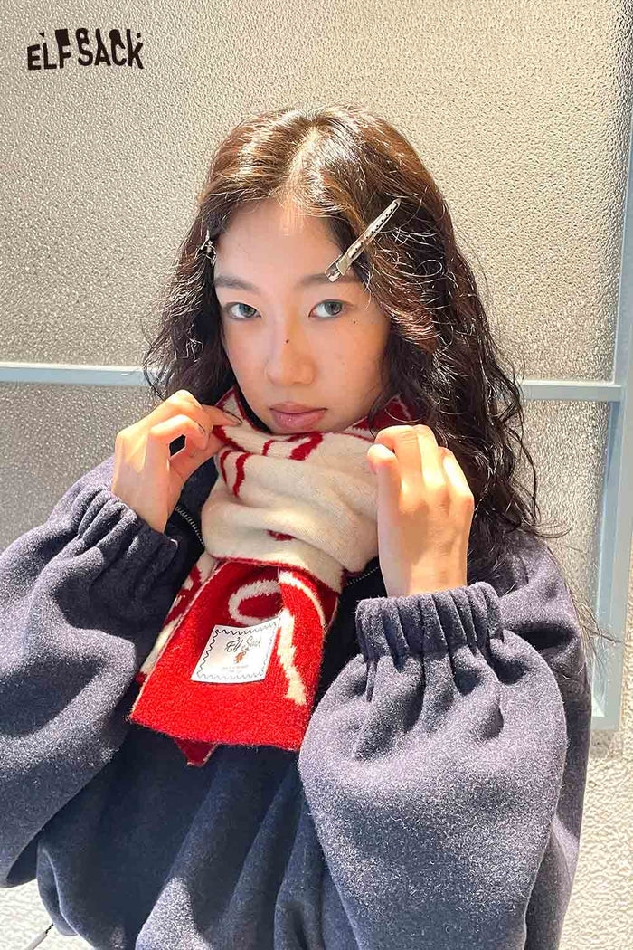ELFSACK Soft Bow Graphic Neck Warmer Accessory