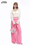 ELFSACK Soft Drape Fabric Ruffle Waist Pants