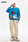 ELFSACK Soft Embroidered Solid Fleece Lined Sport Cuffed Pants